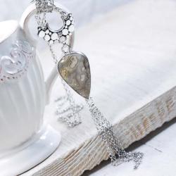 Srebrny naszyjnik z agatem - Naszyjniki - Biżuteria