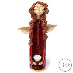 aniołek,świecznik,na świeczkę,postać - Ceramika i szkło - Wyposażenie wnętrz