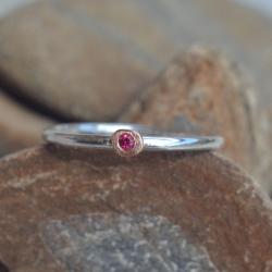 prosty pierścień,pierścień z cyrkonią,minimalizm - Pierścionki - Biżuteria