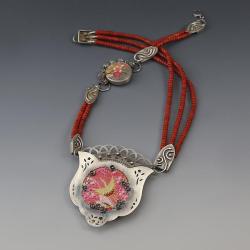 orientalny naszyjnik,duży naszyjnik ze srebra - Naszyjniki - Biżuteria