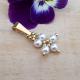 Kwiatuszki perłowe w złocie - wisioi