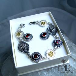 Komplet biżuterii srebrnej z cyrkoniami - Komplety - Biżuteria