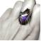 Pierścionki Oryginalny pierścionek z łezką purpurowego labrado