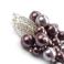 Kolczyki ślubne kolczyki z perłami Swarovski fioletowe