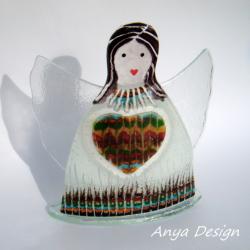anioł,szkło,figurka,lampion - Ceramika i szkło - Wyposażenie wnętrz