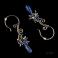 Kolczyki lapis lazuli,misterne,wire wrapping,gold-filled