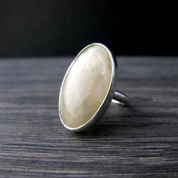 Pierścionek z kamieniem księżycowym,srebro - Pierścionki - Biżuteria