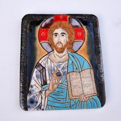 Beata Kmieć,Pantokrator,ikona,Chrystus,obraz - Ceramika i szkło - Wyposażenie wnętrz