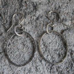 kolczyki srebro minimalistyczne koła lekkie - Kolczyki - Biżuteria
