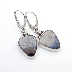 kolczyki,srebrne,z kamieniami,niebieskie - Kolczyki - Biżuteria