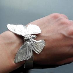 motyl,srebrna bransoletka,wiosna,srebrny motyl - Bransoletki - Biżuteria