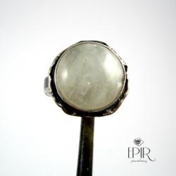 Pierścionek srebrny z kamieniem księżycowym - Pierścionki - Biżuteria