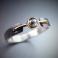 Pierścionki srebrno-złoty pierścionek z diamentem,salt pepper