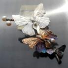 Broszki motyl,duża broszka,srebrna broszka,srebrny moty