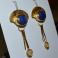 Kolczyki kolczyki z lapis lazuli,pozłacanei,filigran