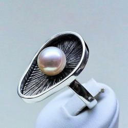 pierścionki z perłą,srebro z perłą,perły,grawer - Pierścionki - Biżuteria