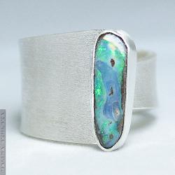 asymetryczny,opal,minimalistyczny,unikat - Pierścionki - Biżuteria