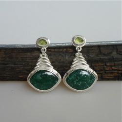 zielone kaienie,szmaragdowe,Rivendell - Kolczyki - Biżuteria