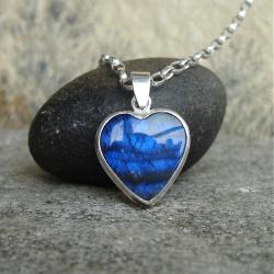 niebieskie serce,labradoryt - Wisiory - Biżuteria