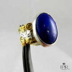 Obrączka z lapis lazuli - Pierścionki - Biżuteria
