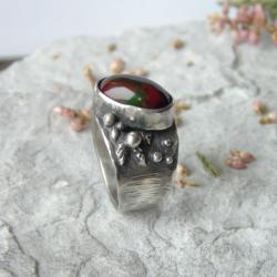 regulowany pierścionek z opalem - Pierścionki - Biżuteria