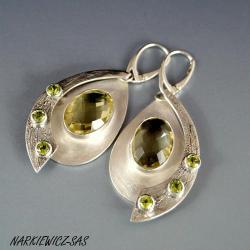 Kolczyki z cytrynami i oliwinami - Kolczyki - Biżuteria
