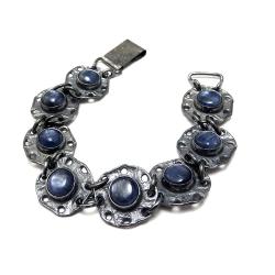 kyanit,blask,blue,srebrna,retro,srebro,bransoleta - Bransoletki - Biżuteria