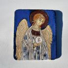 Ceramika i szkło Beata Kmieć,anioł stróż,ikona ceramiczna,obraz