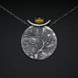 drzewo,wisior srebrny,biżuteria artystyczna, - Wisiory - Biżuteria