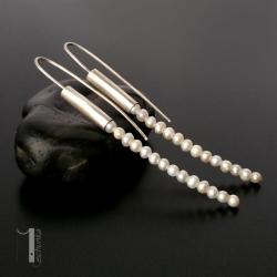 kolczyki srebrne,perły słodkowodne,925 - Kolczyki - Biżuteria
