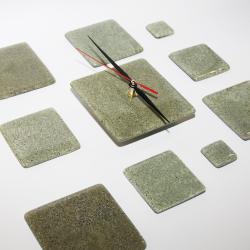 szklany zegar pomysł na prezent design beton - Zegary - Wyposażenie wnętrz