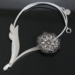 srebrny naszyjnik,elegancka biżuteria ze srebra - Naszyjniki - Biżuteria