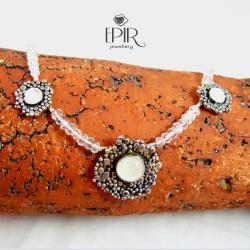 Naszyjnik srebrny z kamieniami księżycowymi - Naszyjniki - Biżuteria