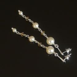 kolczyki długie,kolczyki z perłami - Kolczyki - Biżuteria