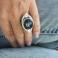 Pierścionki srebrny pierścionek z kyanitem,kianit,klasyczny