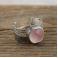 Pierścionki srebrny pierścionek z kwarcem różowym