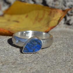 prosty pierścionek,delikatny,boho,lapis lazuli - Pierścionki - Biżuteria