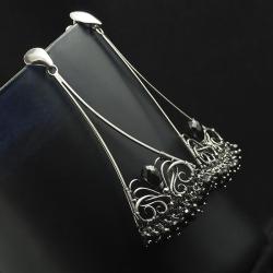 wire-wrapping. kolczyki,długie,oryginalne - Kolczyki - Biżuteria