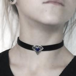 choker z lapis lazuli - Naszyjniki - Biżuteria