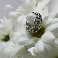 ażurowa obrączka,kręcony pierścionek - Pierścionki - Biżuteria