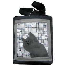 szkoła,uczelnia,prezent,torba z kotem,kot - Na ramię - Torebki