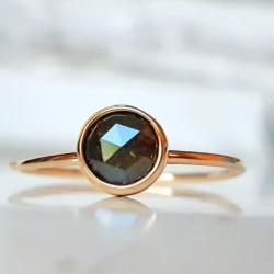 pierścionek,złoty,diament,rozeta - Pierścionki - Biżuteria