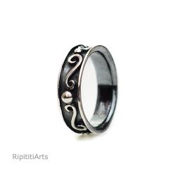 ripititi arts,srebrny pierścionek,antyczny, - Pierścionki - Biżuteria