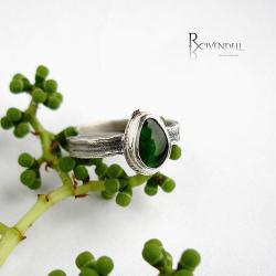 pierścioneczek,delikatny,zieleń - Pierścionki - Biżuteria