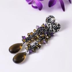 kwiaty,ręcznie wykonane,Marta Grzywna - Kolczyki - Biżuteria