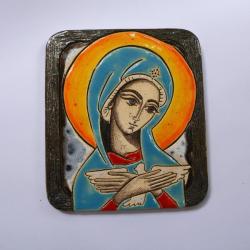 Beata Kmieć,ikona,ceramika,obraz,Matka Boska - Ceramika i szkło - Wyposażenie wnętrz