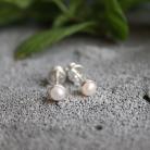 Kolczyki malutkie,klasyczne,delikatne,perły,srebro