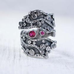 Srebrny pierścionek z cyrkoniami - Pierścionki - Biżuteria