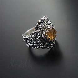 pierścionek,srebrny,okazały,romantyczny - Pierścionki - Biżuteria