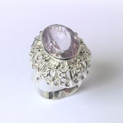 pierścionek,srebro,ametyst - Pierścionki - Biżuteria